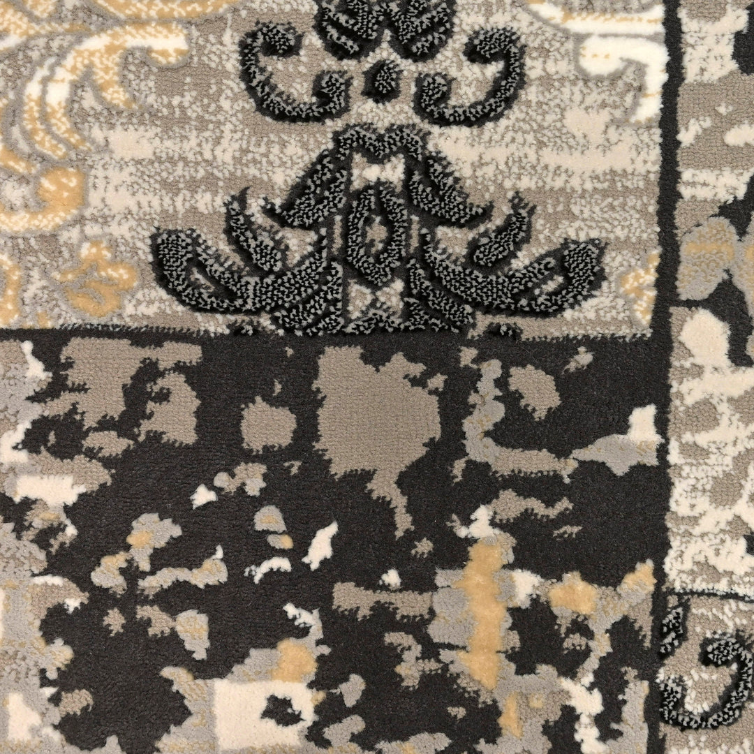 Beige Floral Turkish Rug 4x6 ft