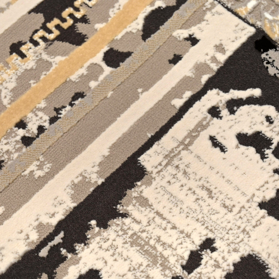 Beige Floral Turkish Rug 4x6 ft