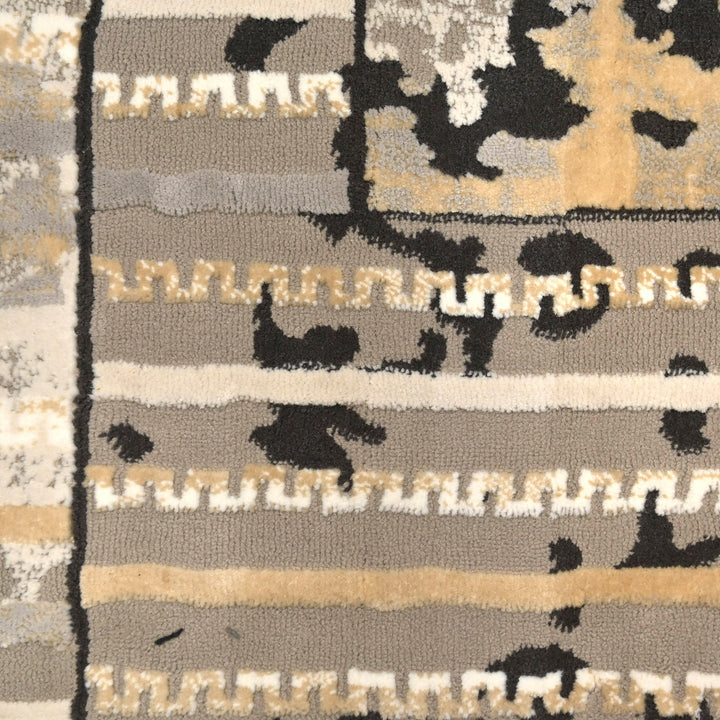 Beige Floral Turkish Rug 4x6 ft