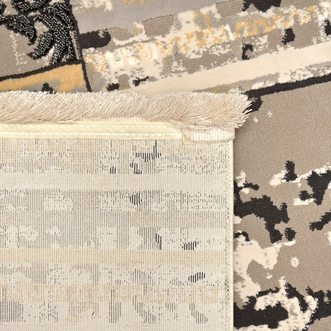 Beige Floral Turkish Rug 4x6 ft