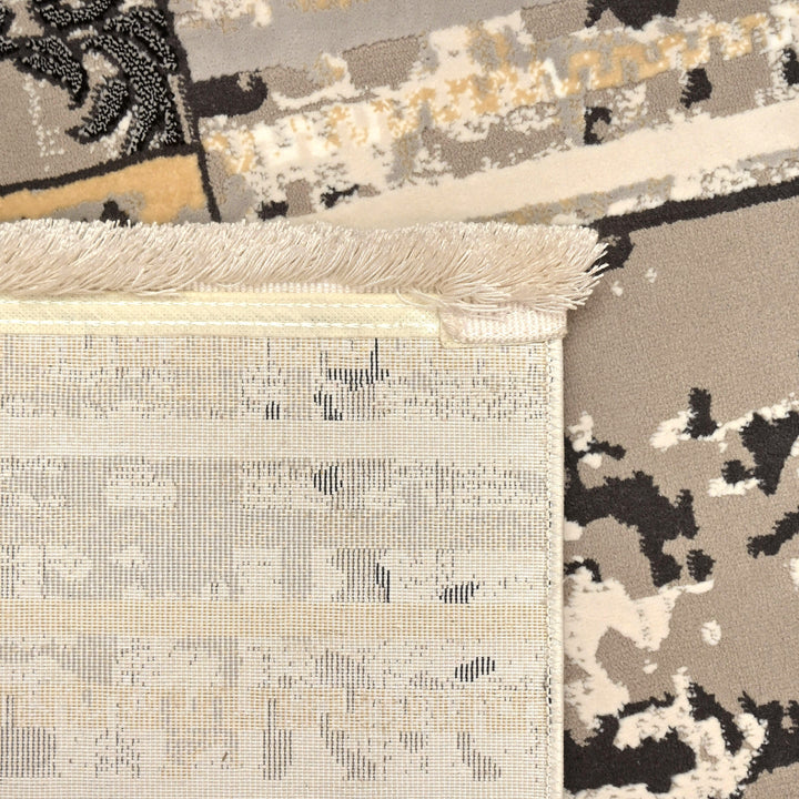 Beige Floral Turkish Rug 4x6 ft