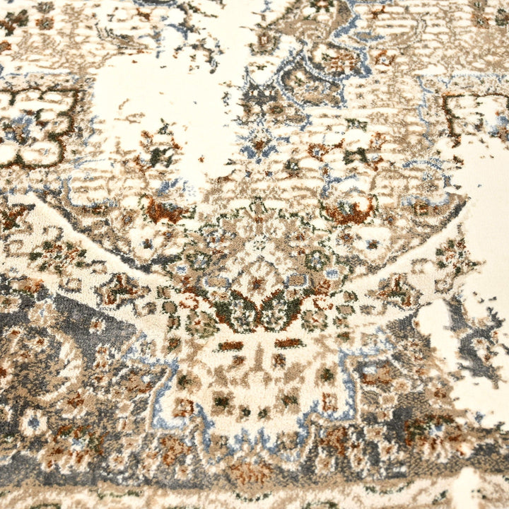 Brown Abstract Turkish Rug 4x6 ft