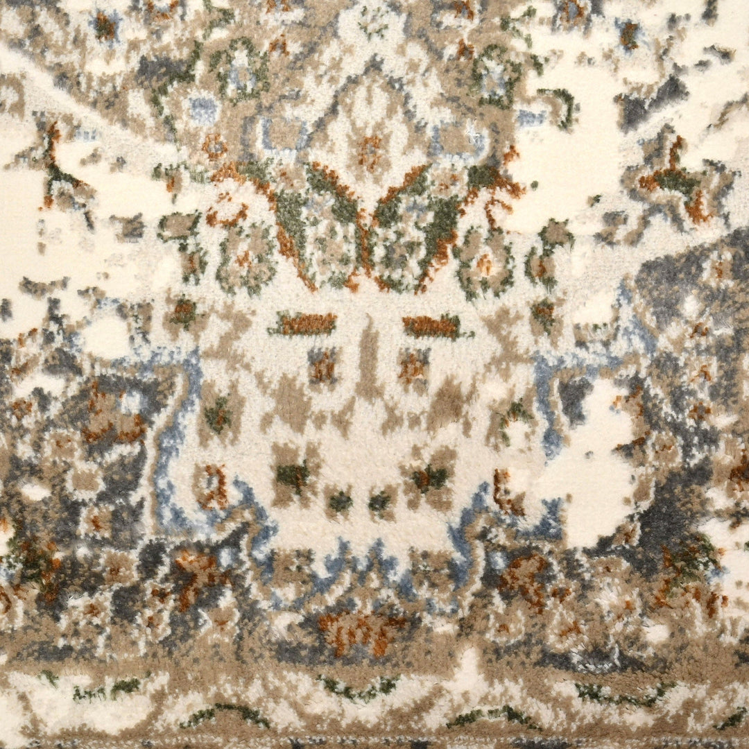 Brown Abstract Turkish Rug 4x6 ft