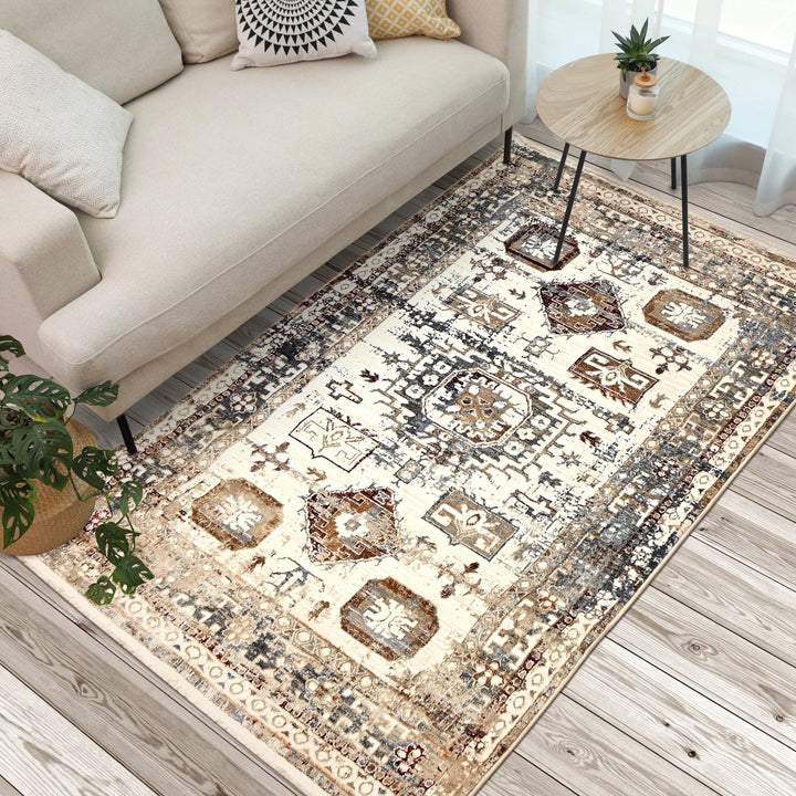 Multi Floral Turkish Rug 4x6 ft