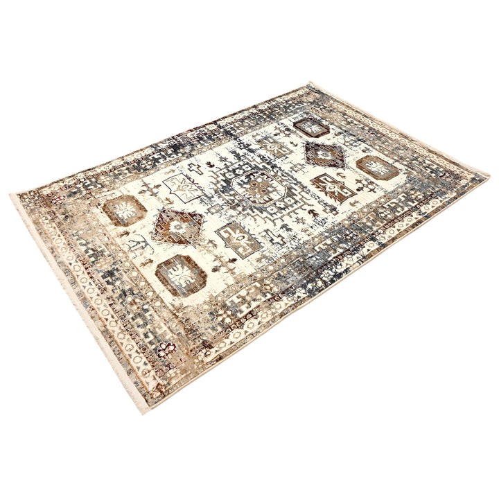 Multi Floral Turkish Rug 4x6 ft