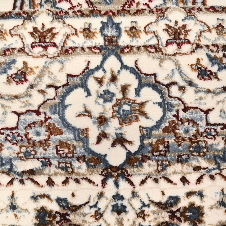 Off White Floral Turkish Rug 4x6 Ft