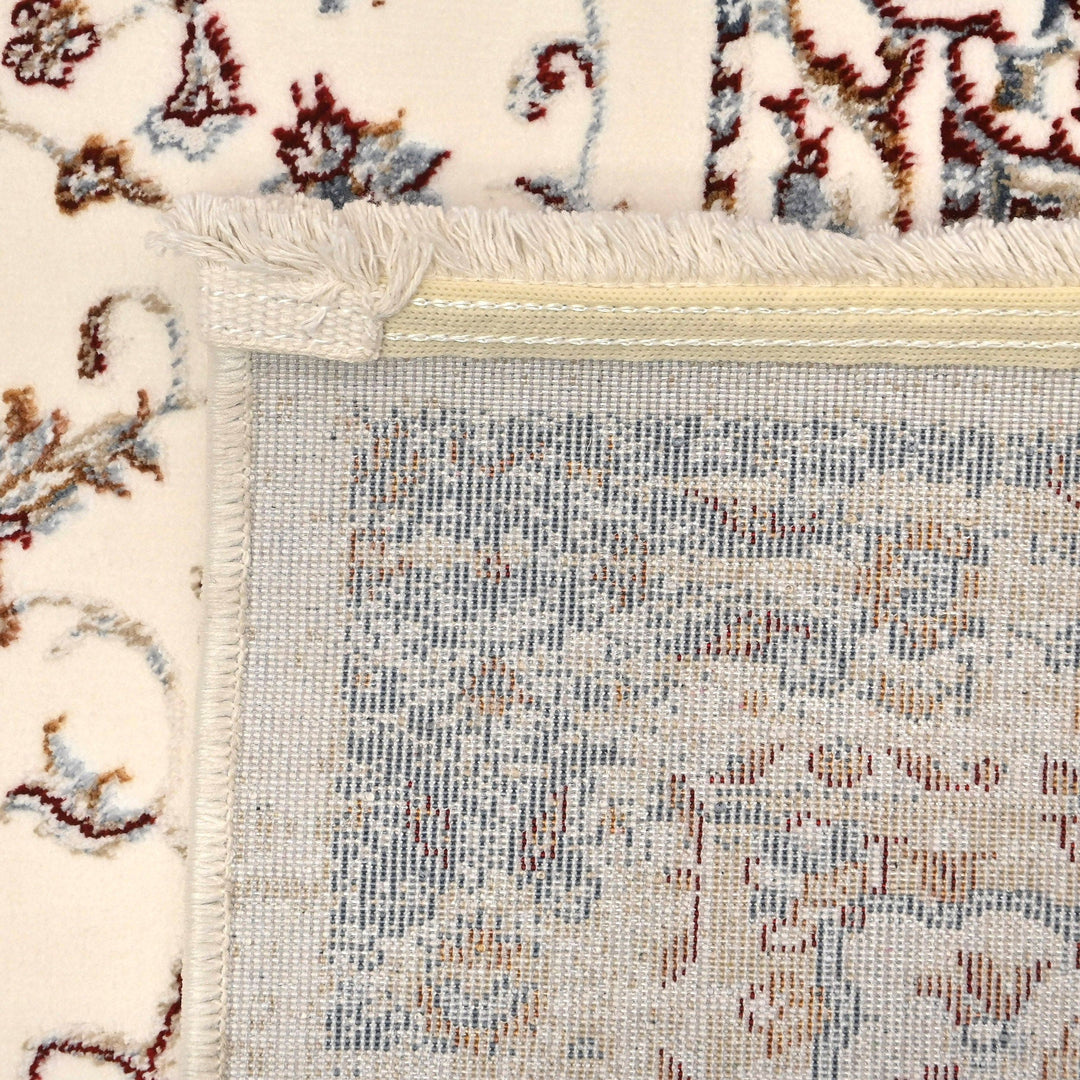 Off White Floral Turkish Rug 4x6 Ft