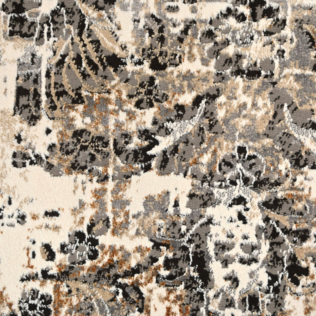 Grey Splash Turkish Rug 5X8 Ft