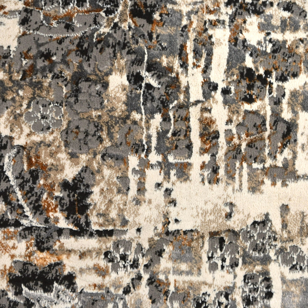 Grey Splash Turkish Rug 5X8 Ft