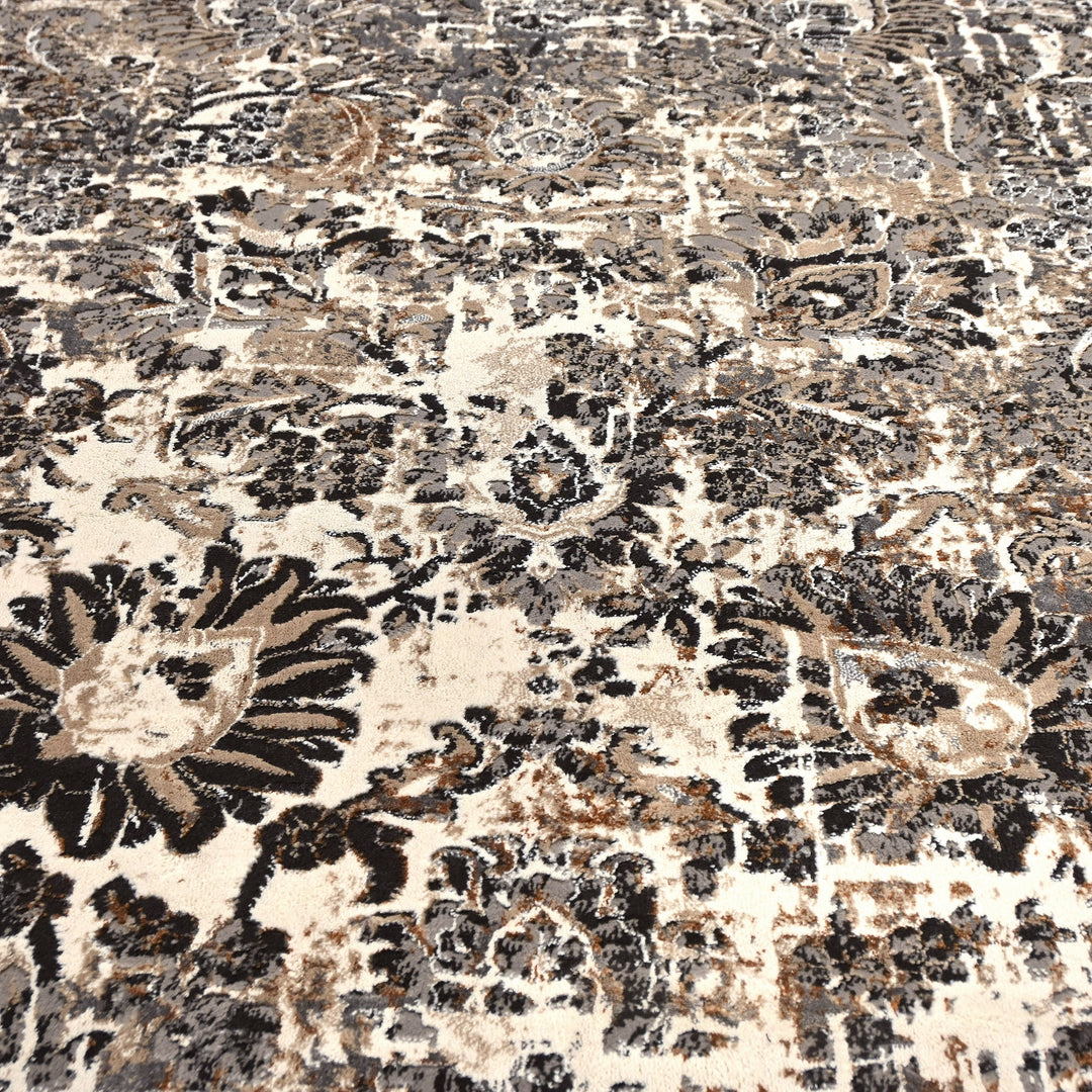 Grey Splash Turkish Rug 5X8 Ft