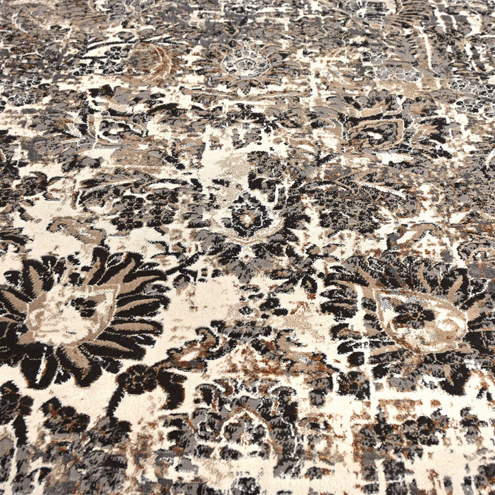 Grey Splash Turkish Rug 5X8 Ft