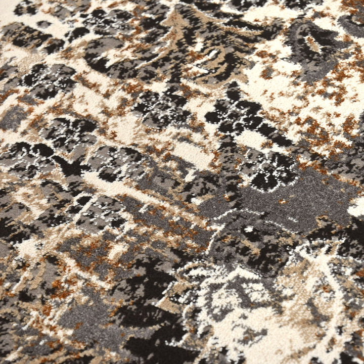 Grey Splash Turkish Rug 5X8 Ft