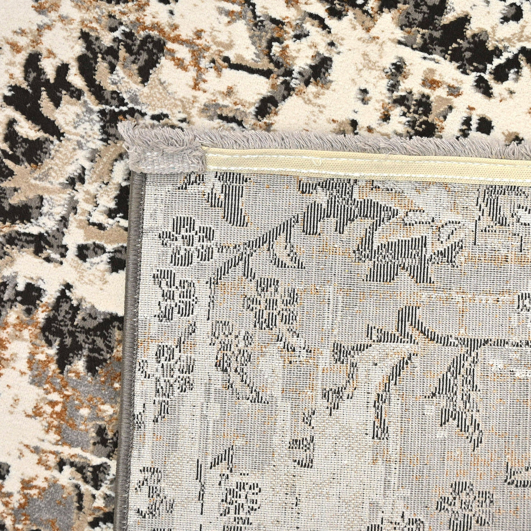 Grey Splash Turkish Rug 5X8 Ft