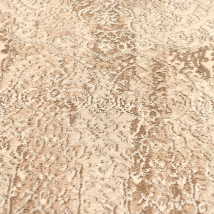 Beige Splash Turkish Oval Rug 2.5x5 Ft