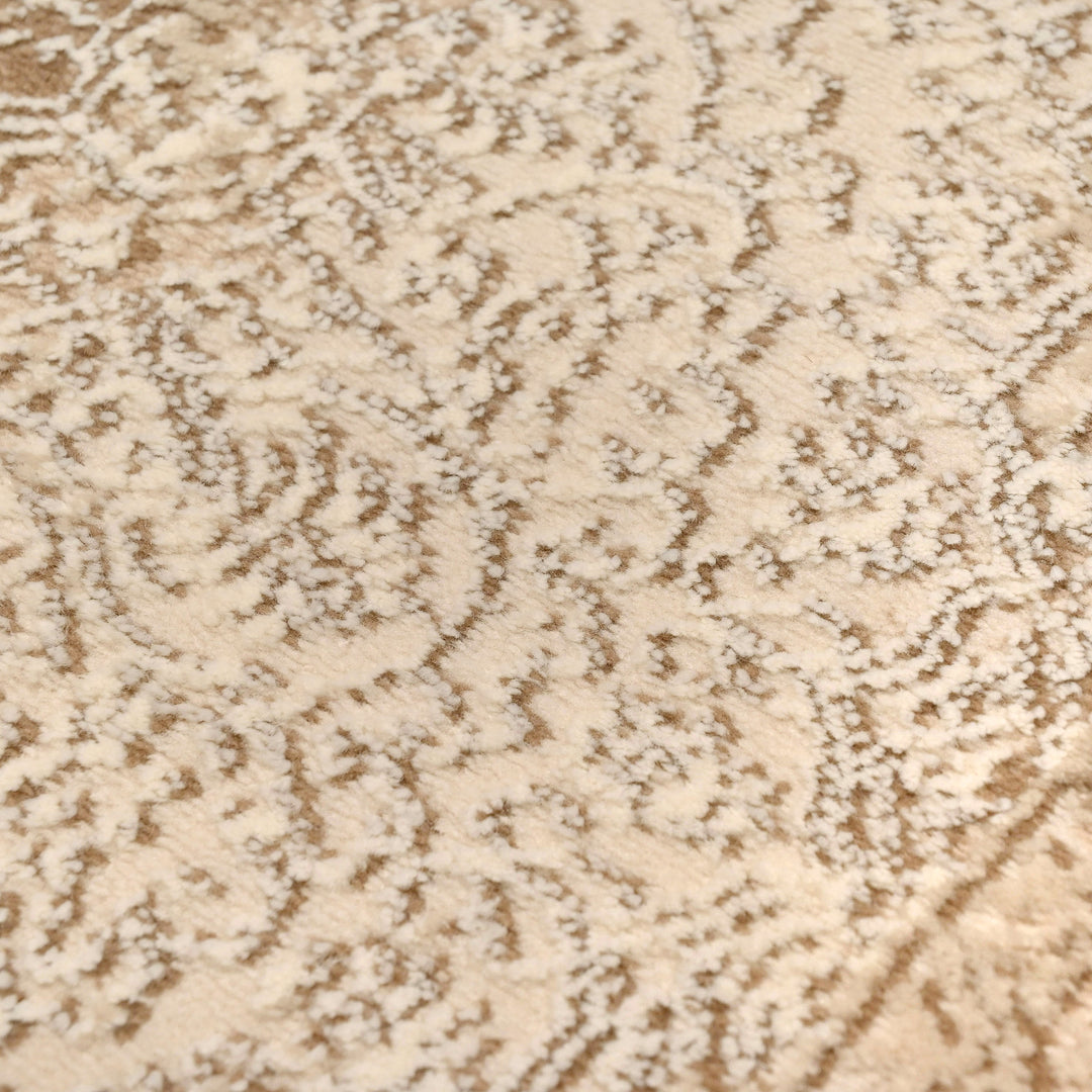 Beige Splash Turkish Oval Rug 2.5x5 Ft