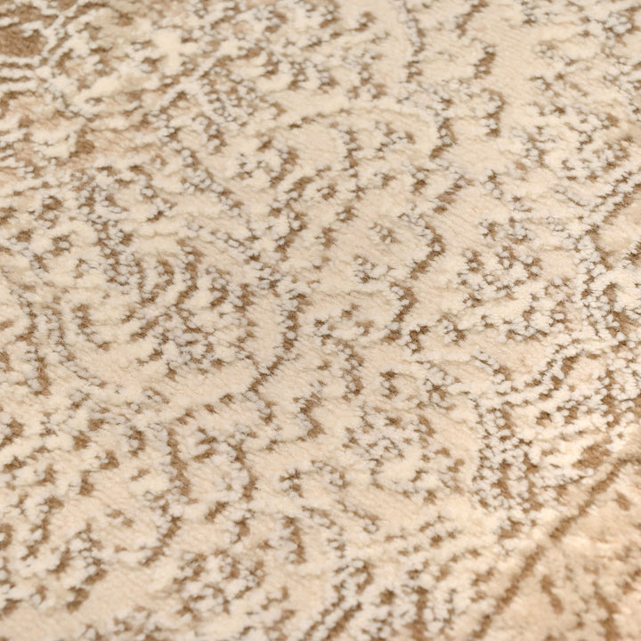 Beige Splash Turkish Oval Rug 2.5x5 Ft