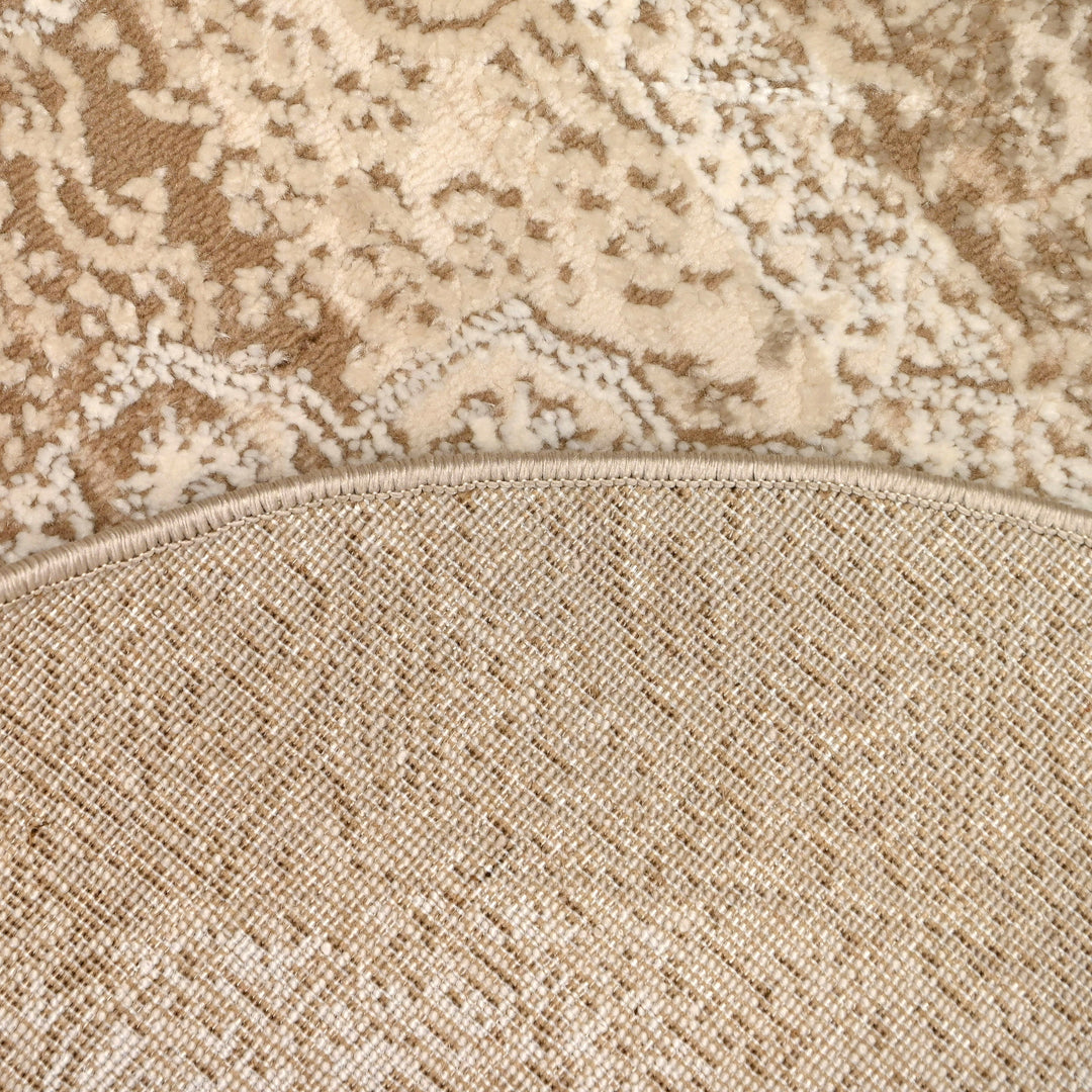 Beige Splash Turkish Oval Rug 2.5x5 Ft