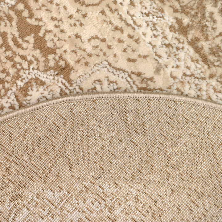 Beige Splash Turkish Oval Rug 2.5x5 Ft