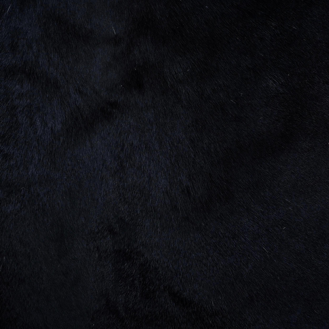 Mid Night Black Cow Hide 5.5X6 FT