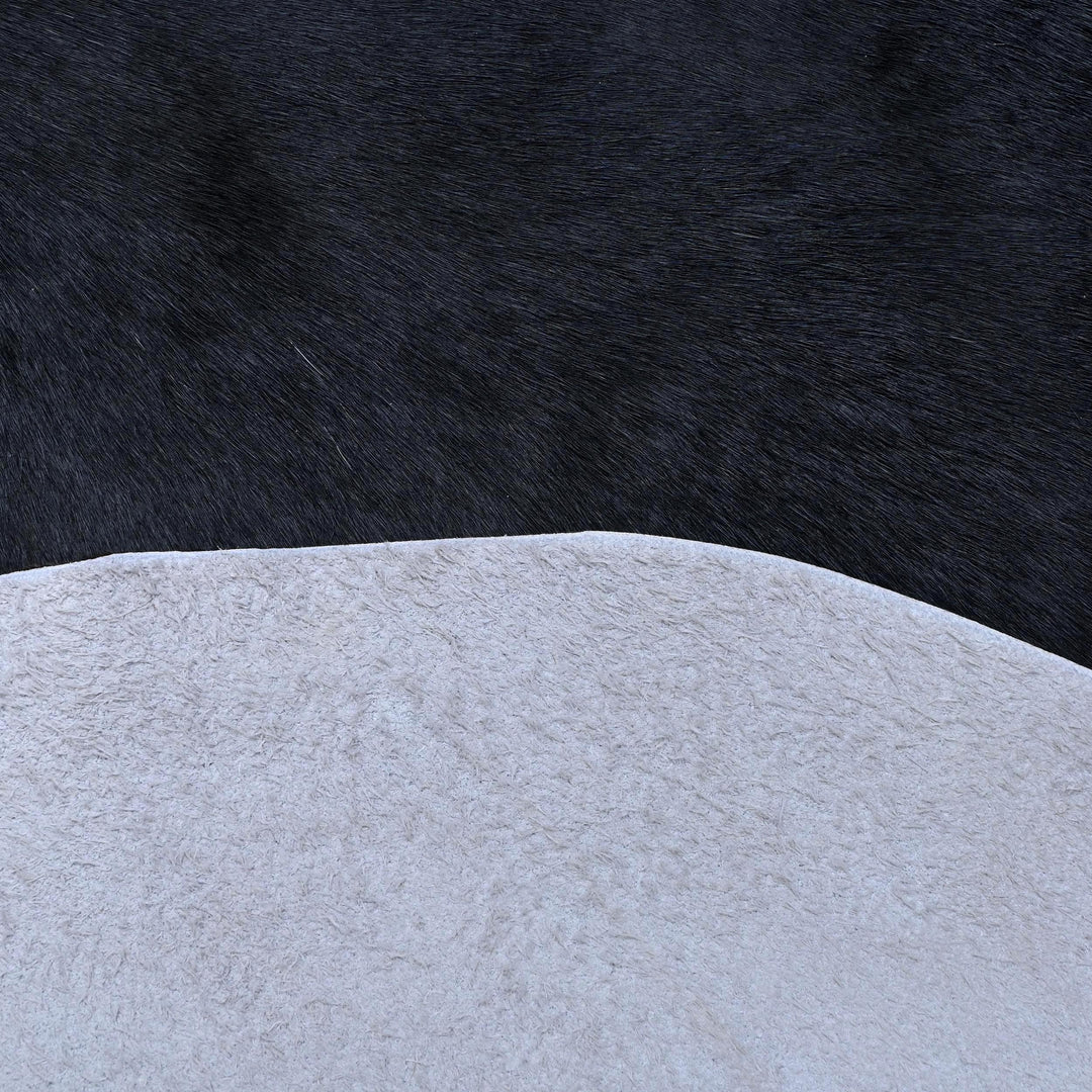 Mid Night Black Cow Hide 5.5X6 FT