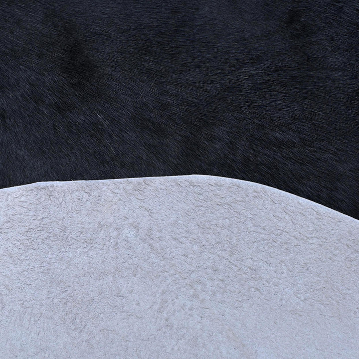 Mid Night Black Cow Hide 5.5X6 FT