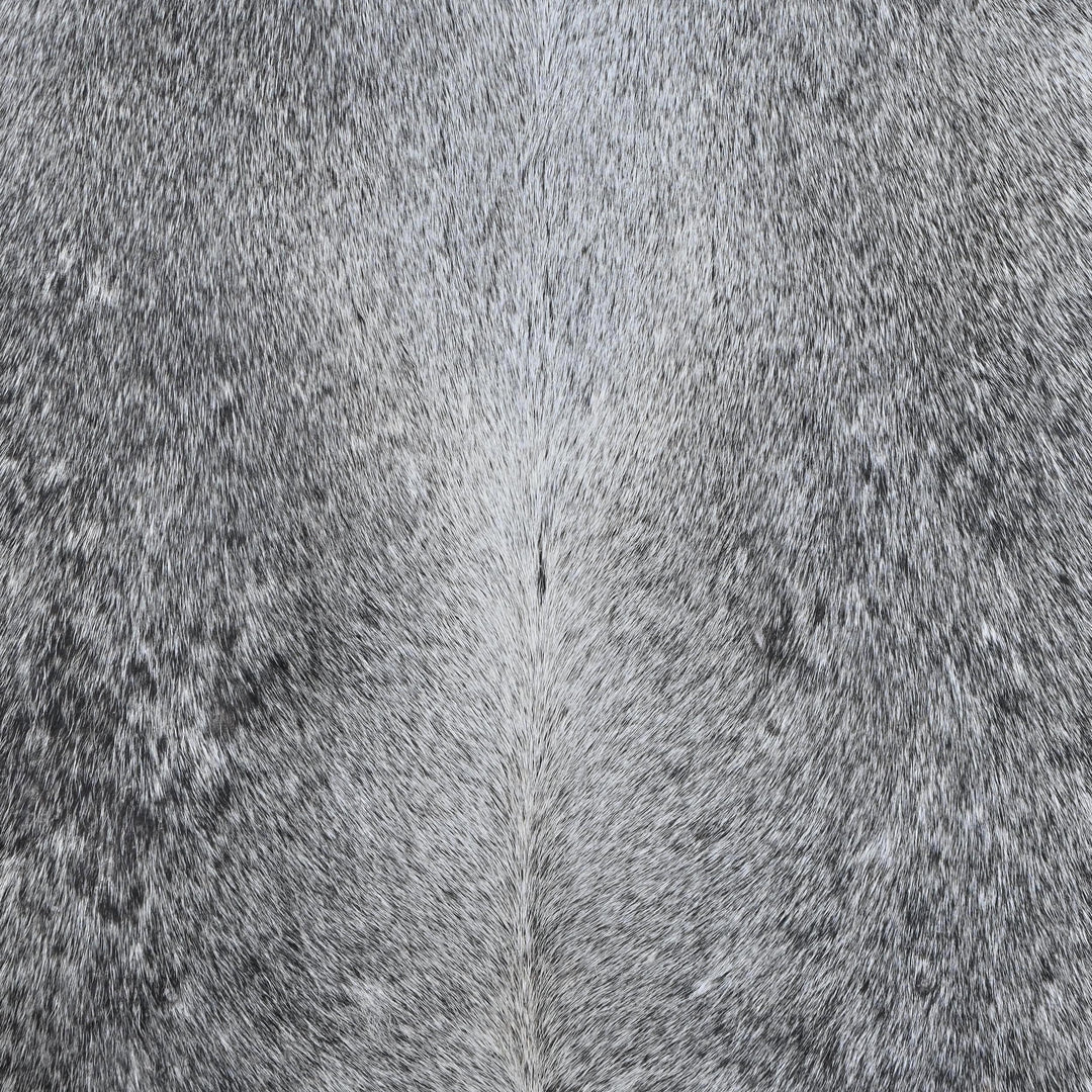 Grey & White Cow Hide 5x5.5 FT