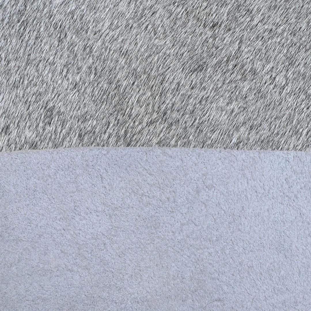 Grey & White Cow Hide 5x5.5 FT