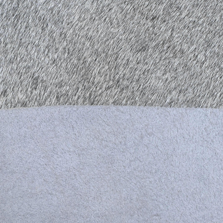 Grey & White Cow Hide 5x5.5 FT