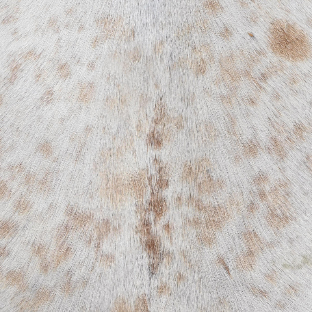 White & Brown Cow Hide 5.5x5.5 FT
