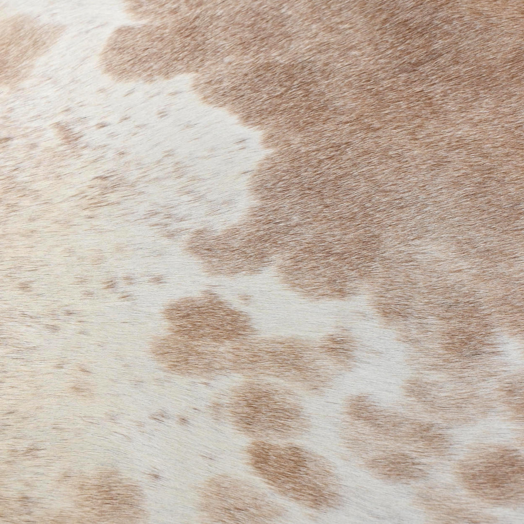 White & Brown Cow Hide 5.5x5.5 FT