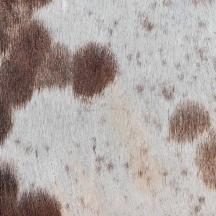 White & Brown Cow Hide 5.5x5.5 FT