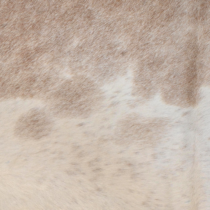 White & Brown Cow Hide 5.5x5.5 FT
