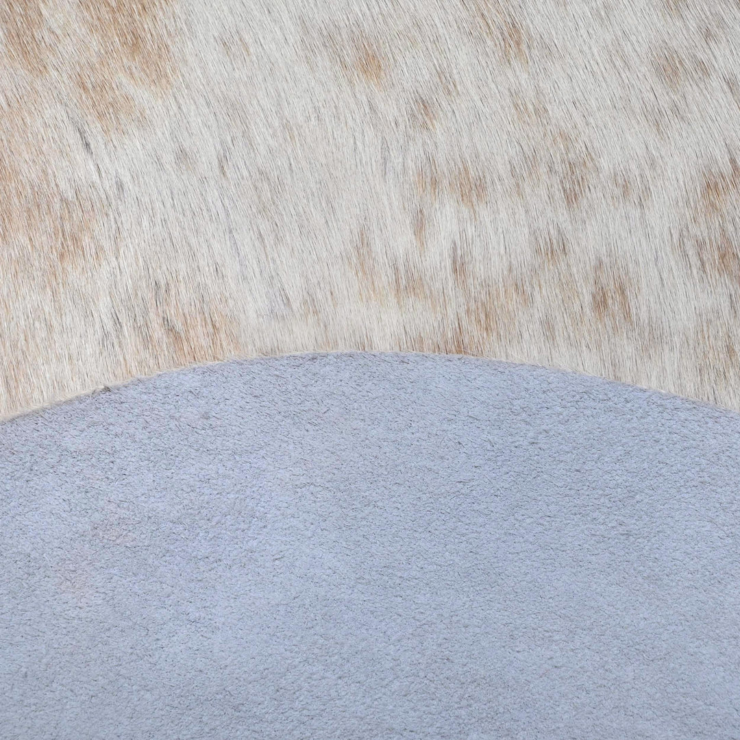 White & Brown Cow Hide 5.5x5.5 FT