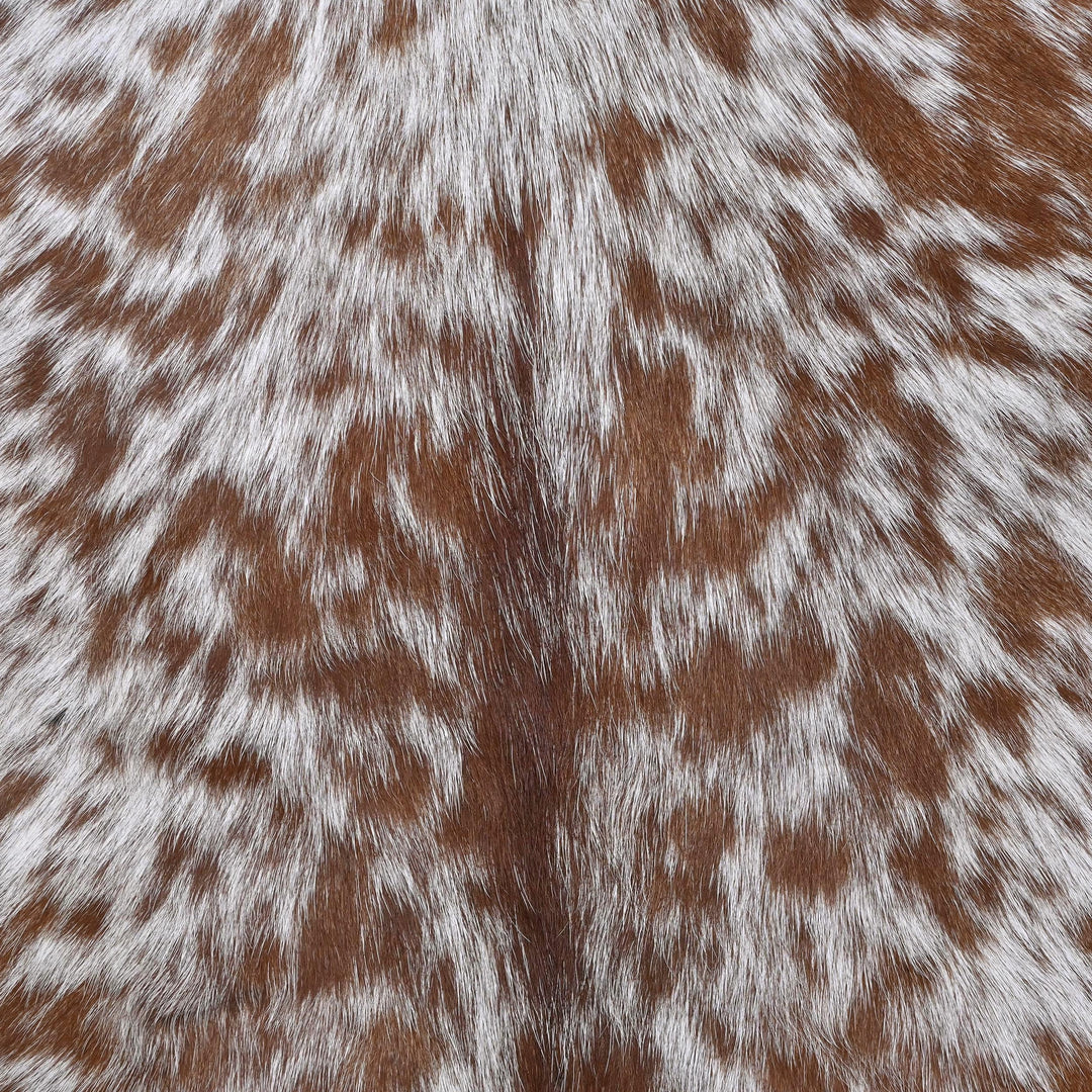 Brown & White Speckled Cow Hide 6x6 FT