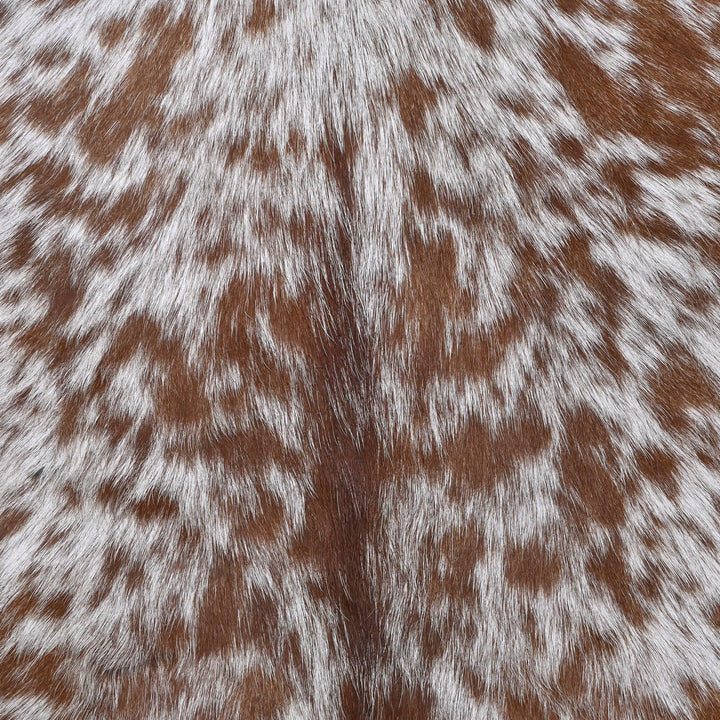 Brown & White Speckled Cow Hide 6x6 FT