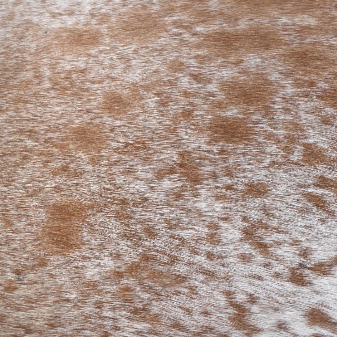 Brown & White Speckled Cow Hide 6x6 FT