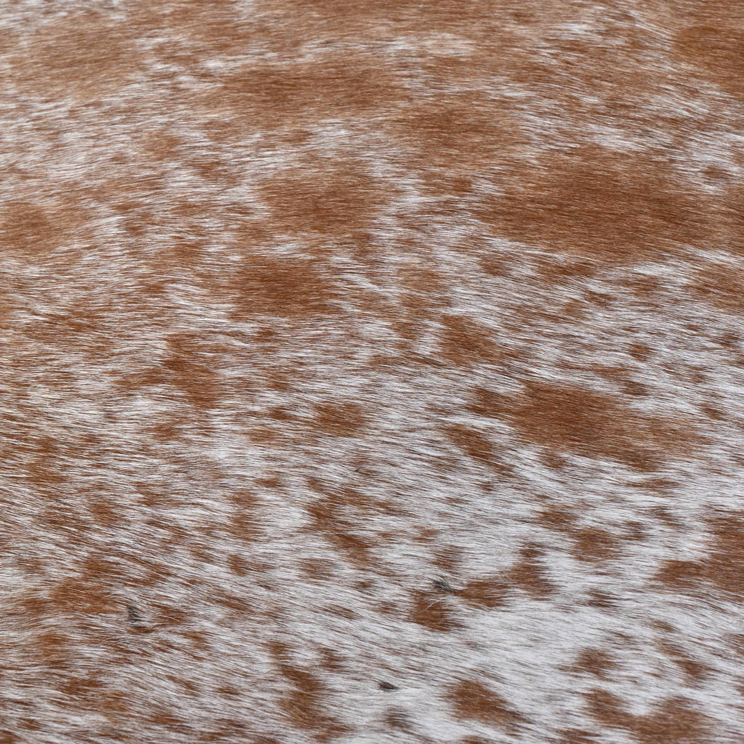 Brown & White Speckled Cow Hide 6x6 FT