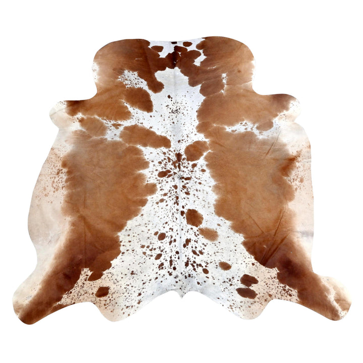 Brown & White Spotted Cow Hide 5x5 FT
