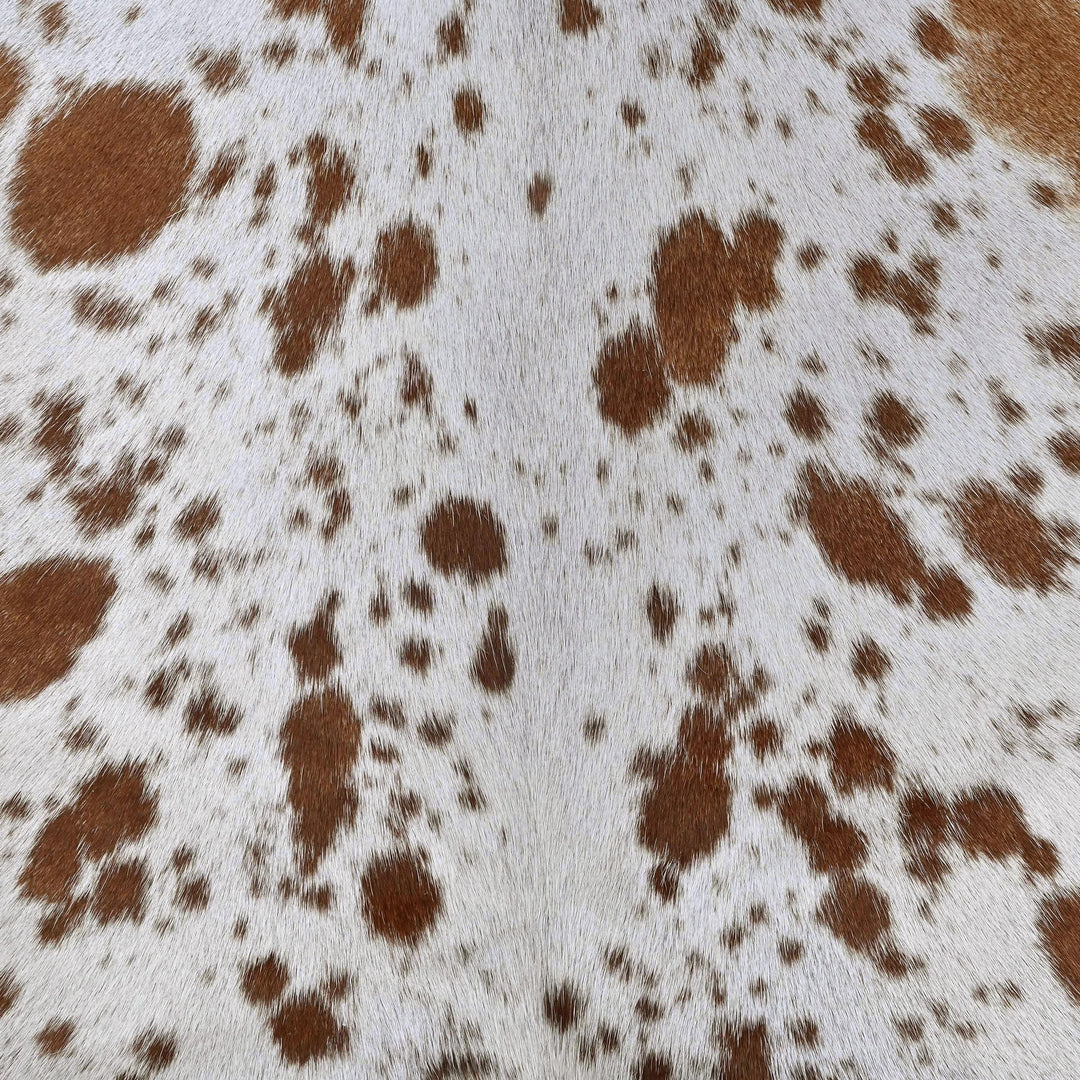 Brown & White Spotted Cow Hide 5x5 FT