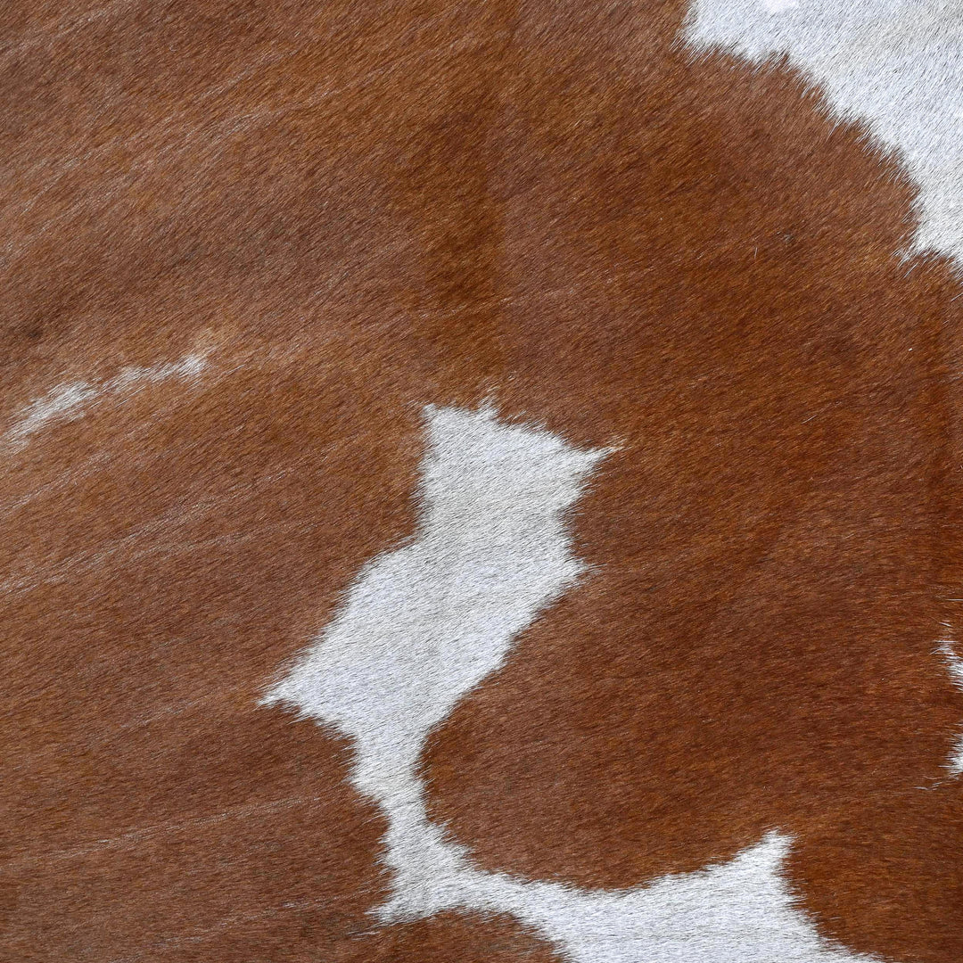 Brown & White Spotted Cow Hide 5x5 FT