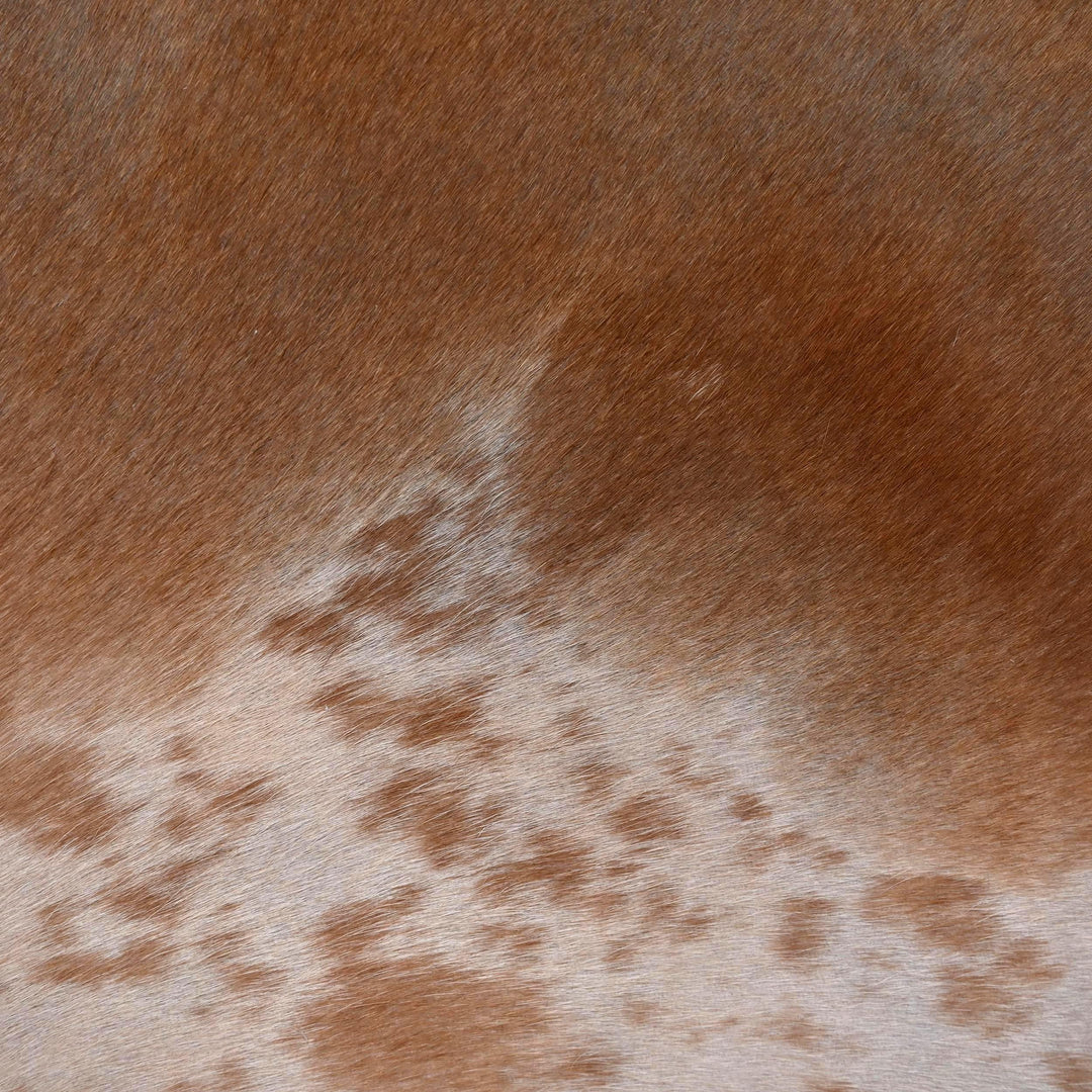 Brown & White Spotted Cow Hide 5x5 FT