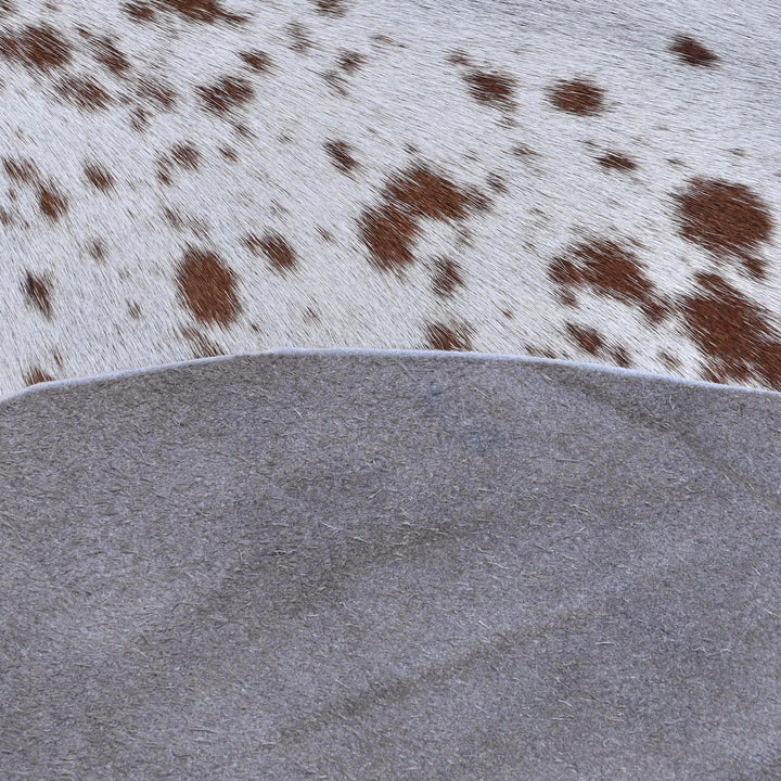 Brown & White Spotted Cow Hide 5x5 FT