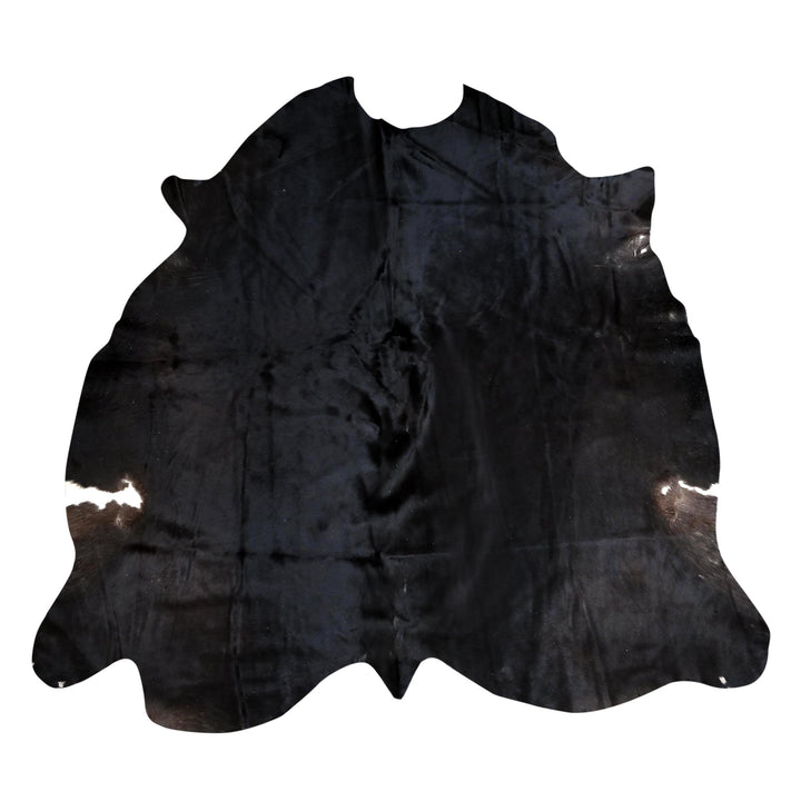 Midnight Black Cow Hide 5x5.5 FT
