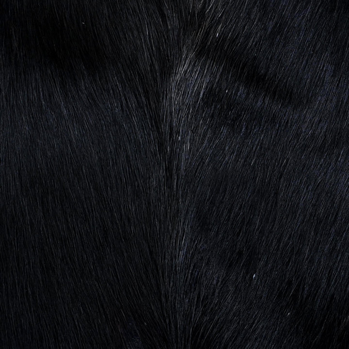 Midnight Black Cow Hide 5x5.5 FT