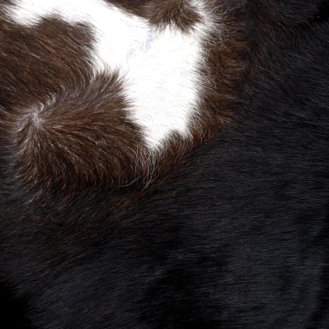 Midnight Black Cow Hide 5x5.5 FT