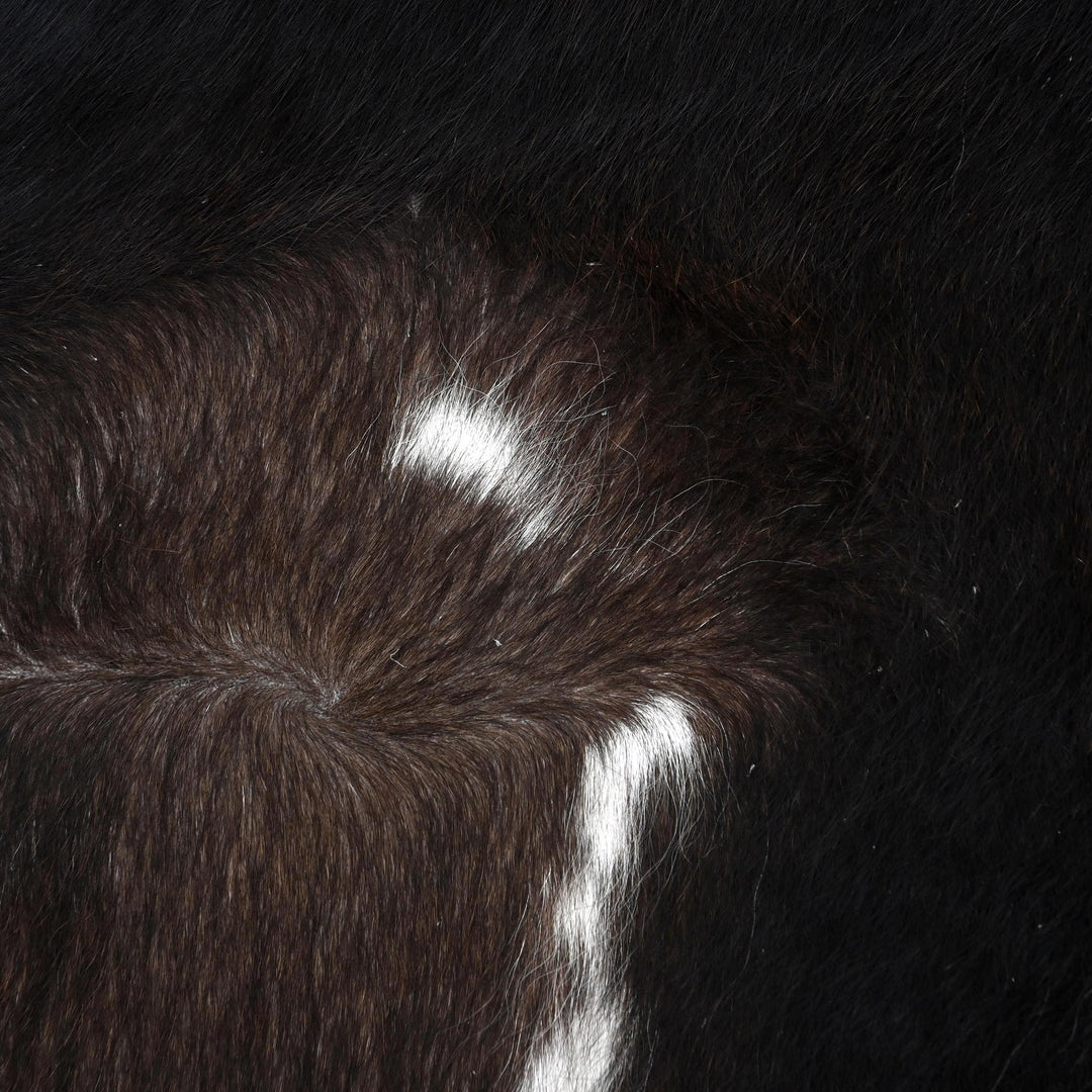 Midnight Black Cow Hide 5x5.5 FT