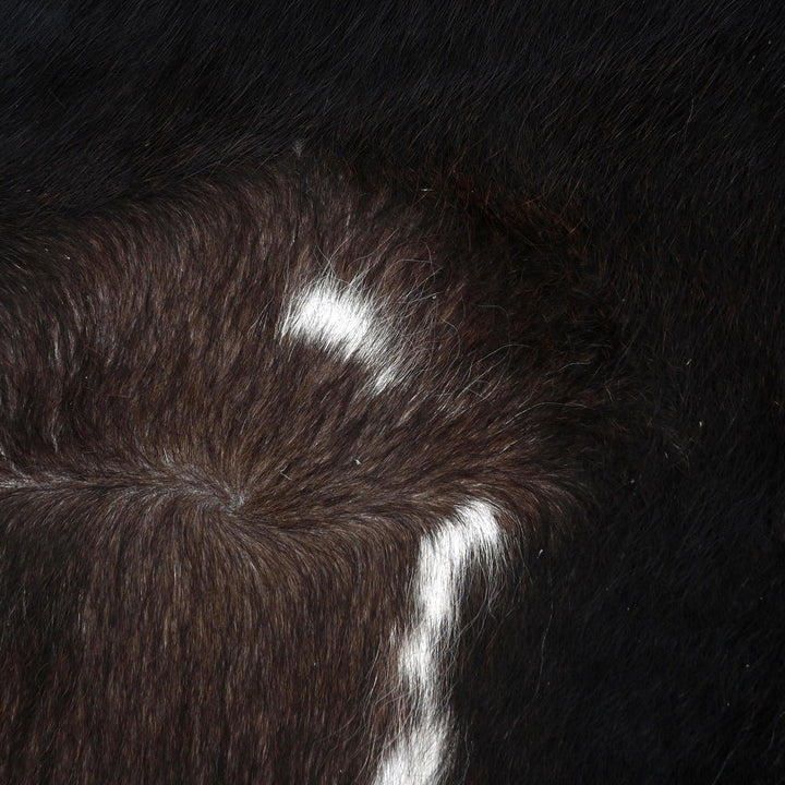 Midnight Black Cow Hide 5x5.5 FT