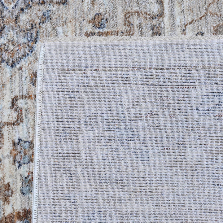 Cream & Grey  Floral Turkish Rug 7x10 ft