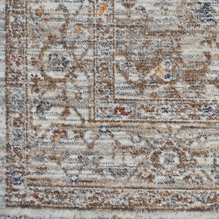 Grey & Beige Geometric Turkish Rug 5X8 Ft