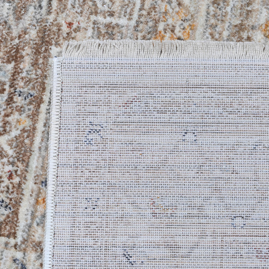 Grey & Beige Geometric Turkish Rug 5X8 Ft